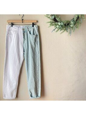 Adika Color Block Straight Leg Denim Jeans